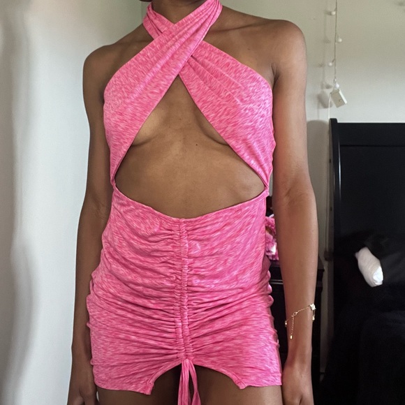 Drawstring ruched dress - Picture 2 of 4